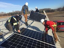 Wahpeton First Nation solar training program — Prairie Sun Solar instructors on site